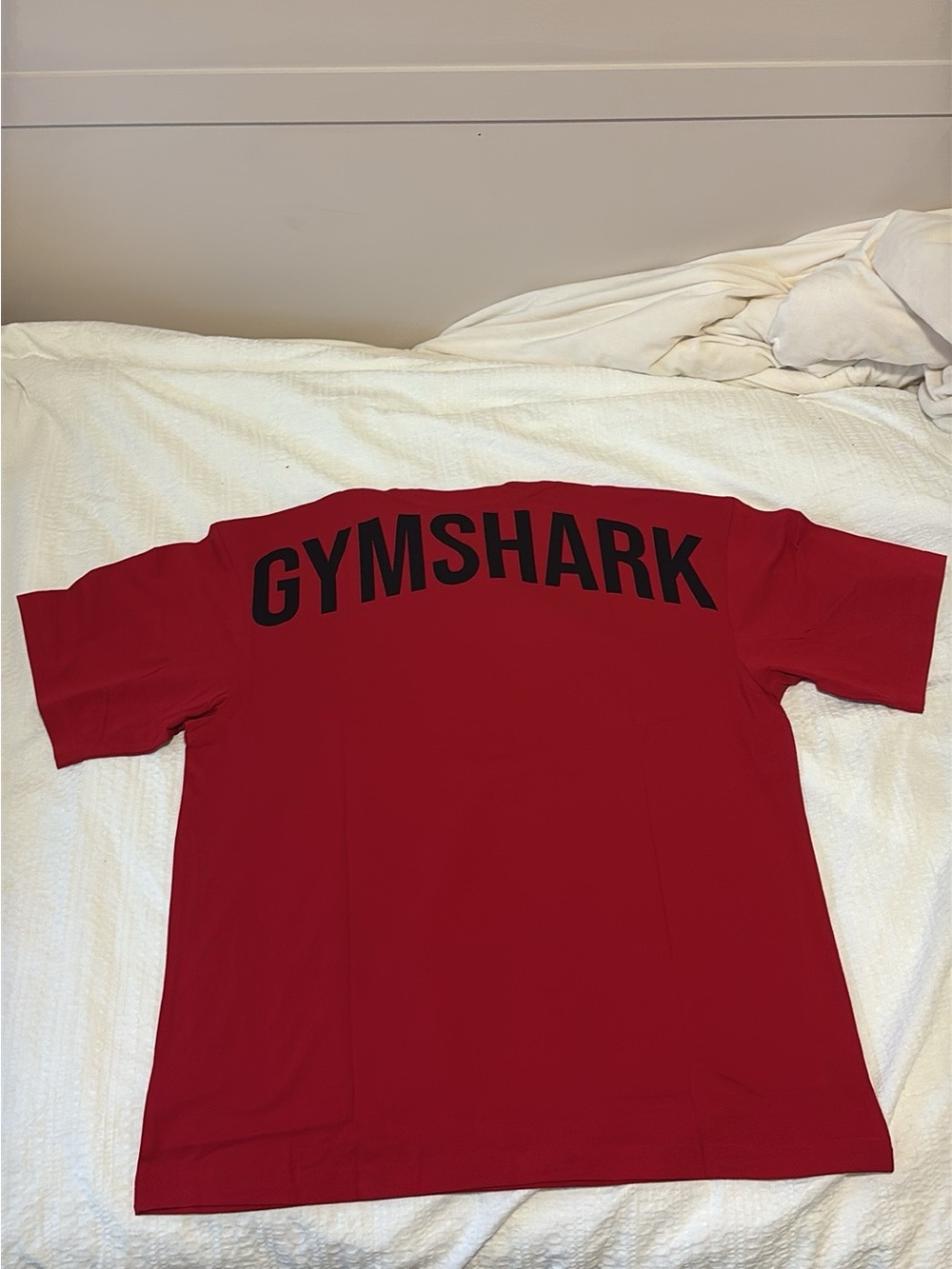 Gymshark Red Short Sleeve Crew Tee with Small Black Logo